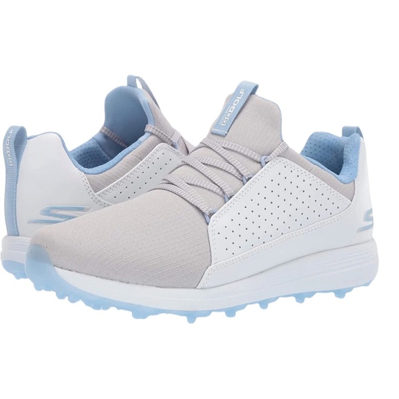 Skechers Ultra Flight Womens Max Mojo Spikeless Golf Shoe Gray/Blue 10 C/D - Picture 6 of 7